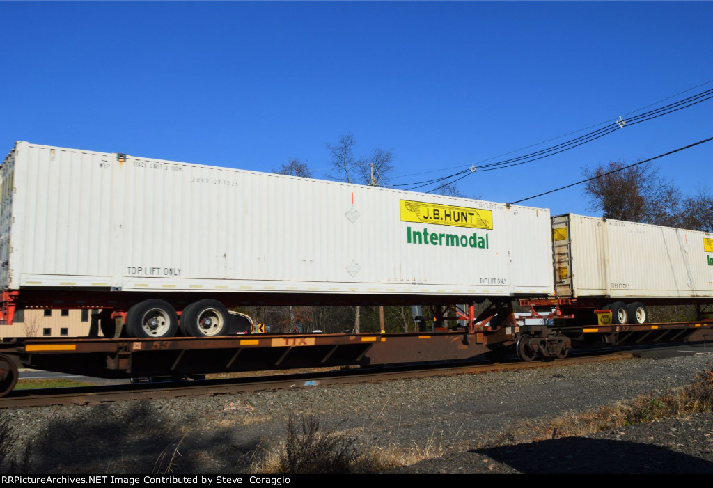 JBHU 293325 on Spine Car. 